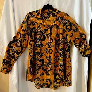 Colorful sheer shirt! Lightly worn!